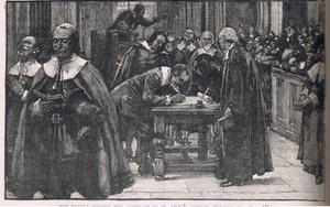 The People Signing the Covenant of St Giles Church in Edinburgh 1638 by Gordon Frederick Browne